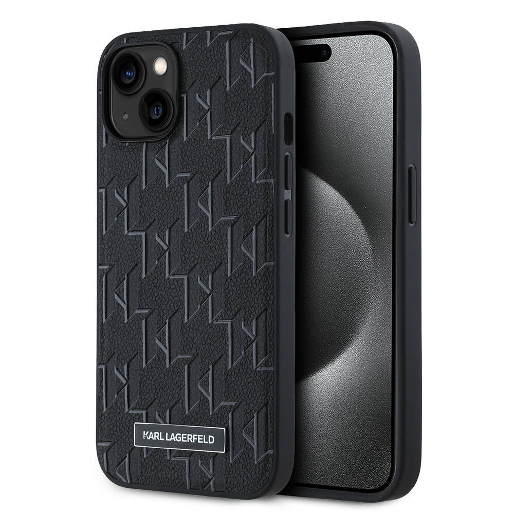 iPhone 14 Kılıf Karl Lagerfeld Orjinal Lisanslı M-safe Şarj Özellikli KL Yazılı Hot Stamp Kılıf