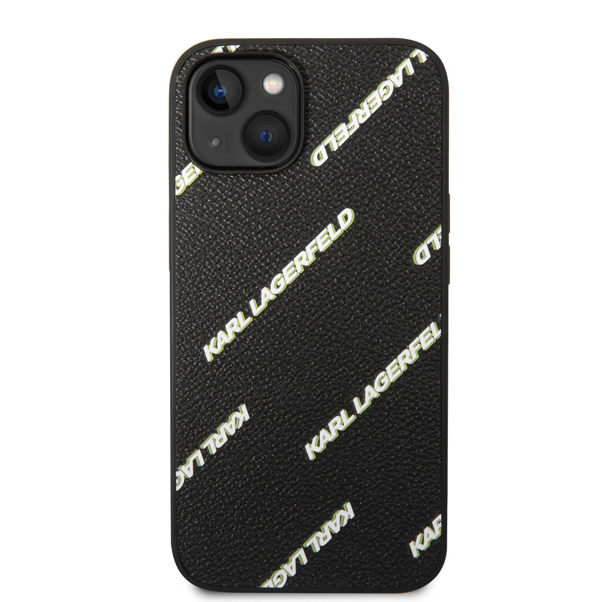 iPhone 14 Kılıf Karl Lagerfeld PU Suni Deri Logolu Dizayn Kılıf