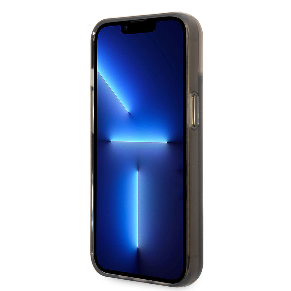 Apple iPhone 14 Kılıf Karl Lagerfeld Sıvılı Simli RSG Dizayn Kapak Siyah