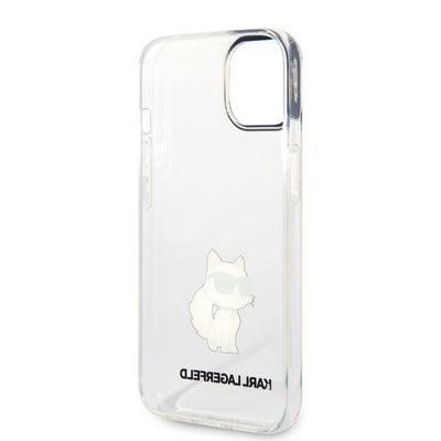 Apple iPhone 14 Kılıf Karl Lagerfeld Transparan Choupette Dizayn Kapak Renksiz