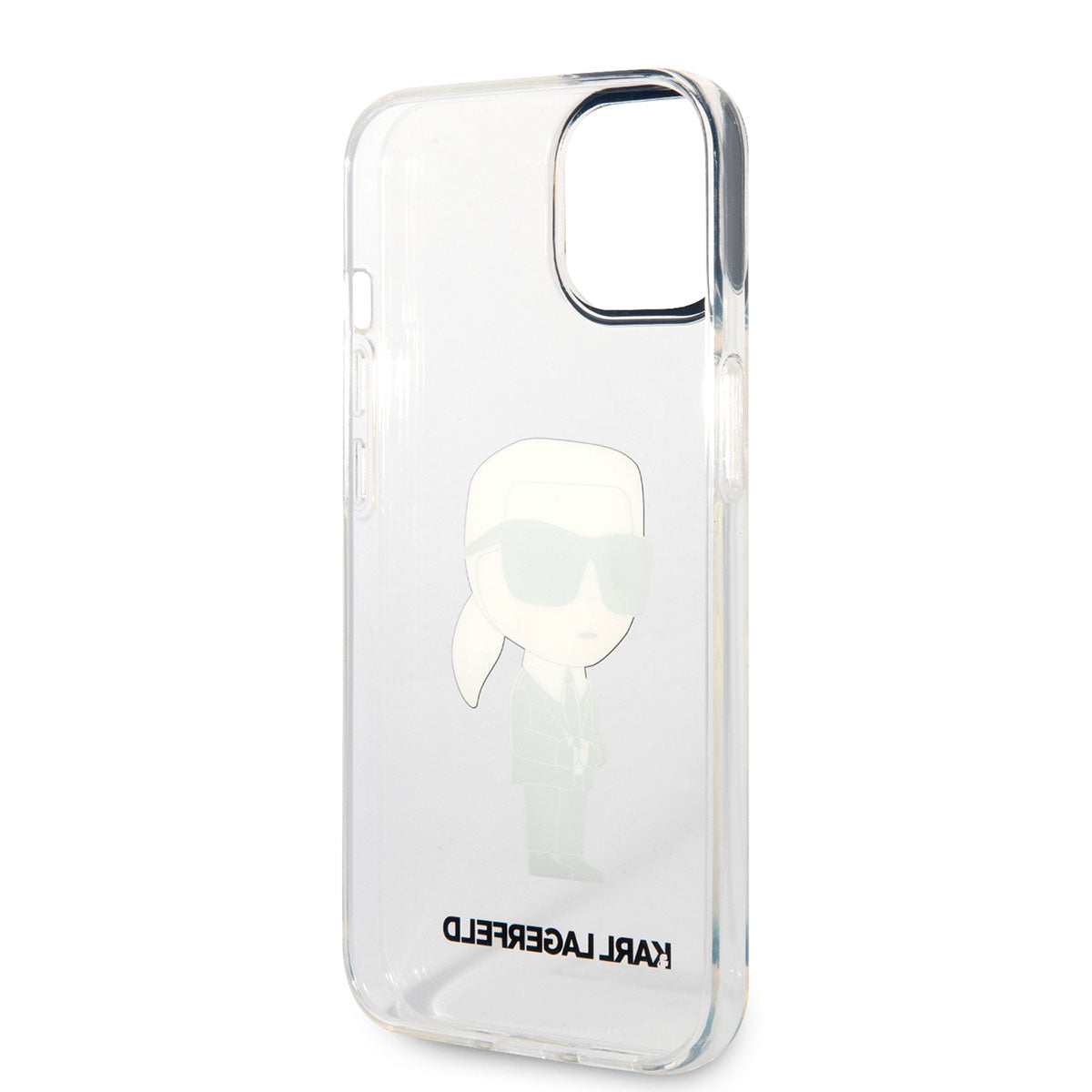 Apple iPhone 14 Kılıf Karl Lagerfeld Transparan İkonik Karl Dizayn Kapak Renksiz