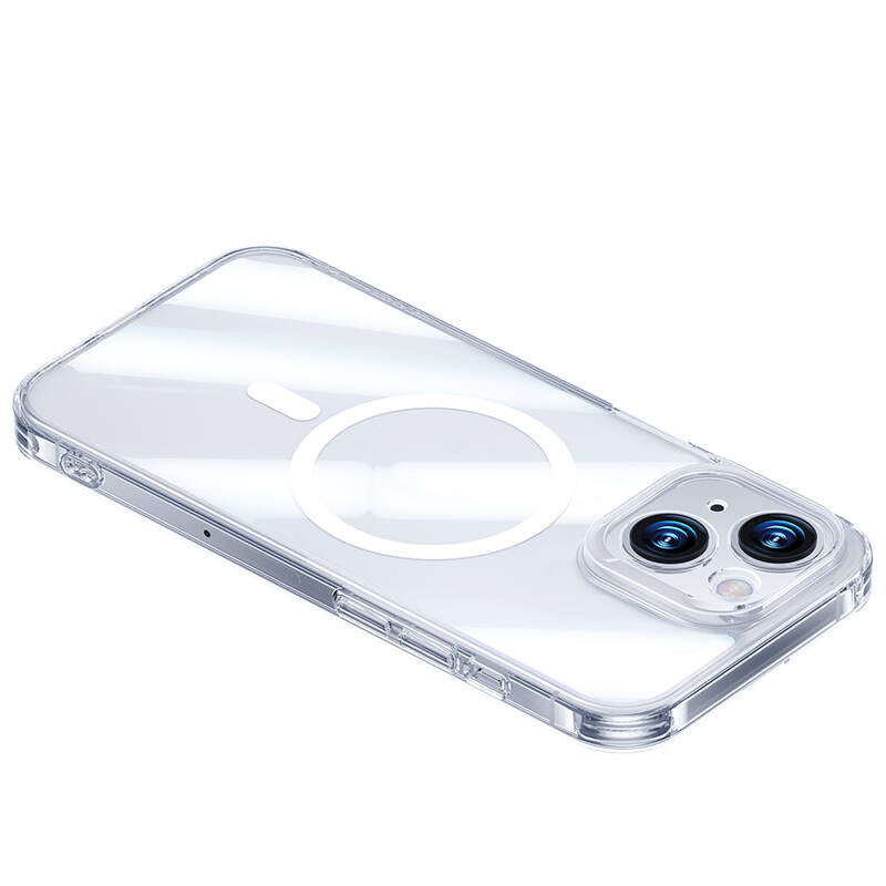 iPhone 14 Kılıf M-safe Şarj Özellikli Benks Magnetic Shiny Glass Serisi Kılıf