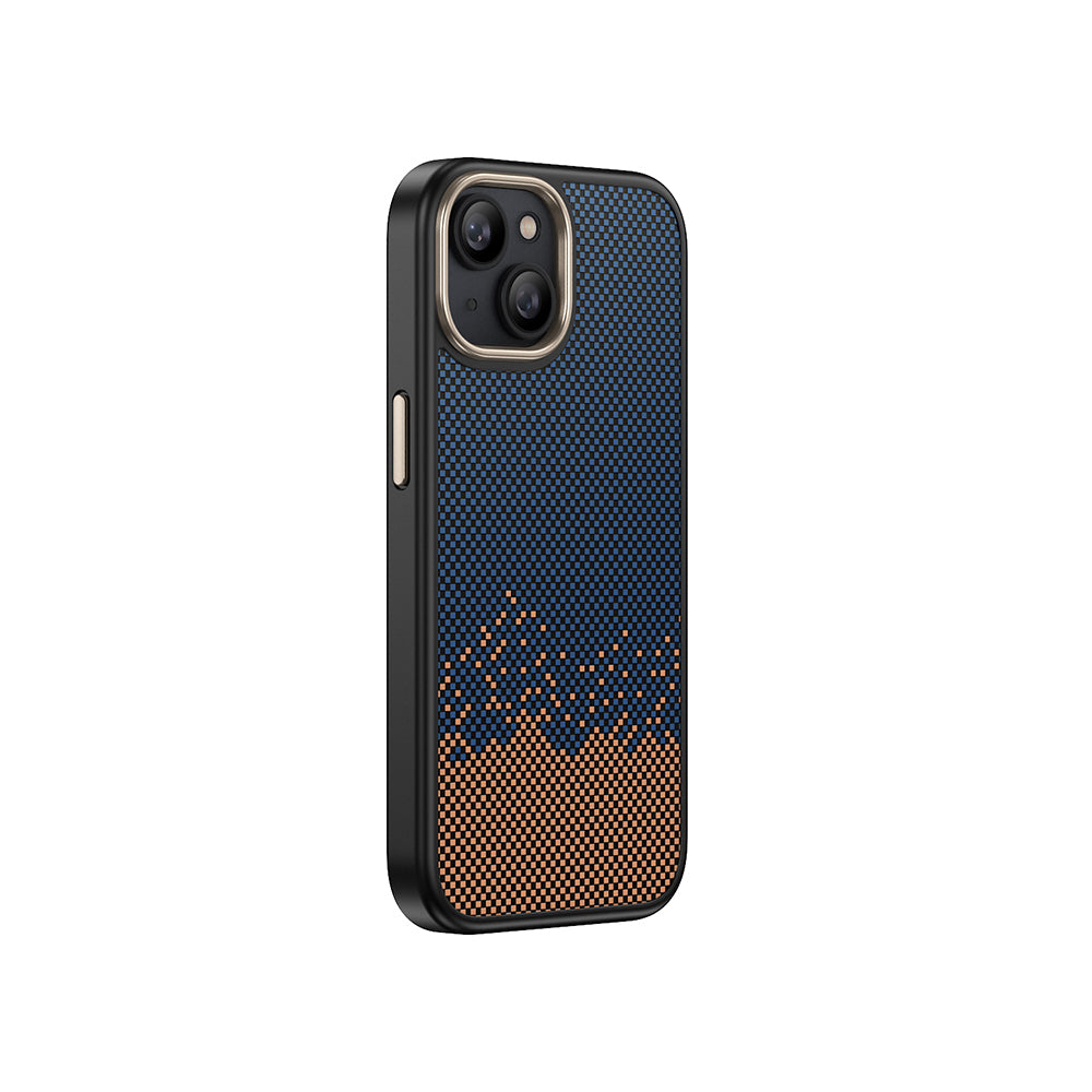 Apple iPhone 14 Kılıf M-safe Şarj Özellikli Karbon Fiber Görünümlü Zore Antina Kapak Siyah