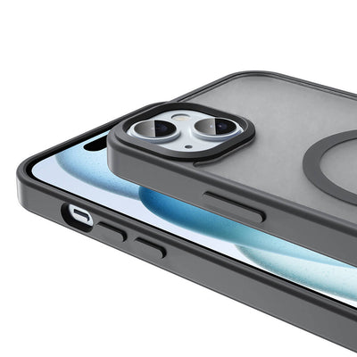 Apple iPhone 14 Kılıf M-safe Şarj Özellikli Mat Arka Yüzey Zore Sio Kapak Lila