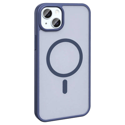 Apple iPhone 14 Kılıf M-safe Şarj Özellikli Mat Arka Yüzey Zore Sio Kapak Gri