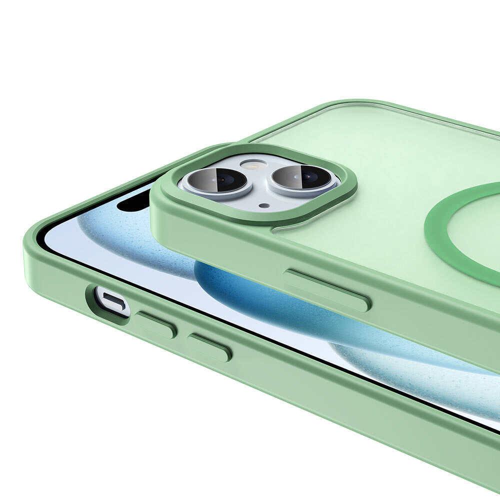 Apple iPhone 14 Kılıf M-safe Şarj Özellikli Mat Arka Yüzey Zore Sio Kapak Siyah