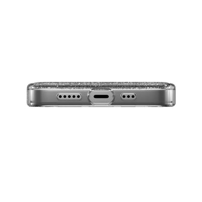 Apple iPhone 14 Kılıf Magsafe Şarj Özellikli Parlayan Simli Şeffaf Lisanslı Switcheasy Starfield-M Kapak Renksiz