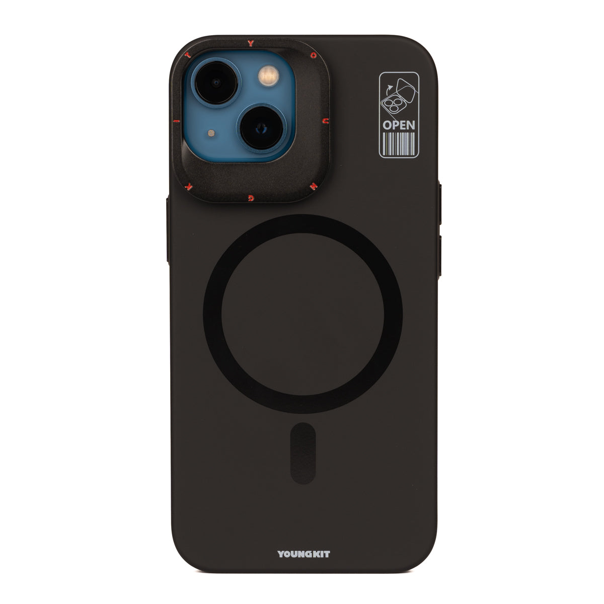 iPhone 14 Kılıf M-safe Şarj Özellikli Standlı YoungKit Hermit Bracket Serisi Kılıf