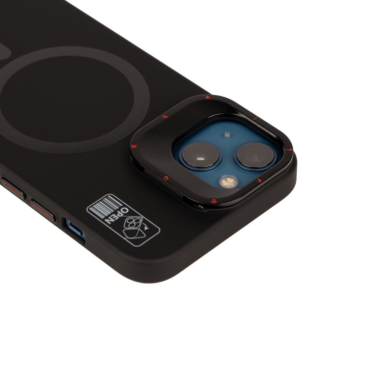 Apple iPhone 14 Kılıf Magsafe Şarj Özellikli Standlı YoungKit Hermit Bracket Serisi Kapak Beyaz