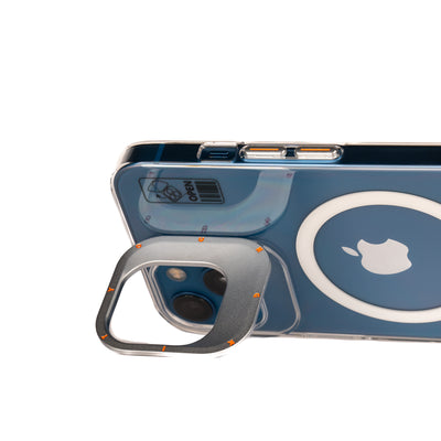 Apple iPhone 14 Kılıf Magsafe Şarj Özellikli Standlı YoungKit Hermit Bracket Serisi Kapak Beyaz