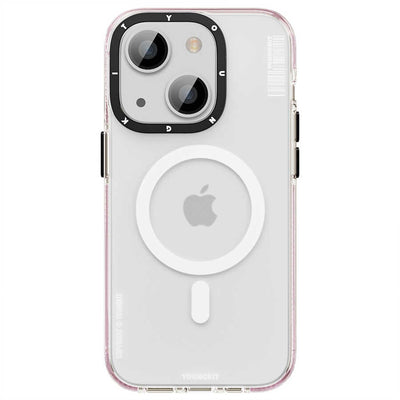 Apple iPhone 14 Kılıf Magsafe Şarj Özellikli Youngkit Jane Sand Serisi Kapak Pembe