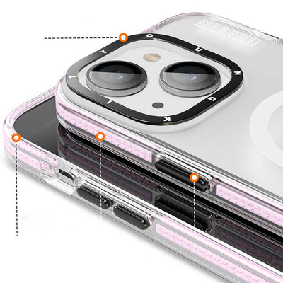 Apple iPhone 14 Kılıf Magsafe Şarj Özellikli Youngkit Jane Sand Serisi Kapak Pembe