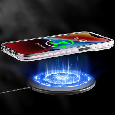 Apple iPhone 14 Kılıf Magsafe Şarj Özellikli Youngkit Jane Sand Serisi Kapak Pembe