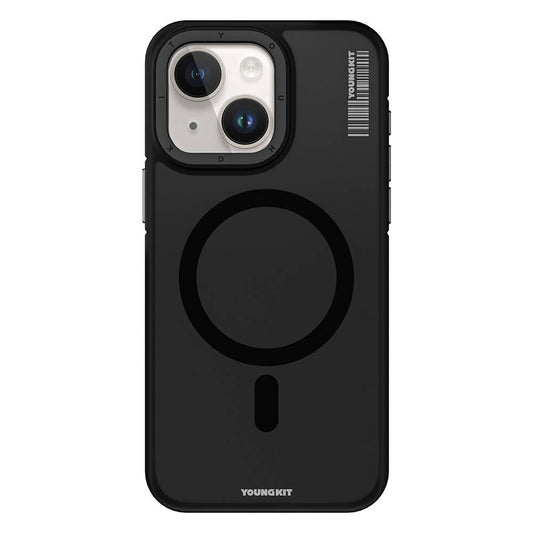 iPhone 14 Kılıf M-safe Şarj Özellikli Youngkit Rock Sand Serisi Kılıf