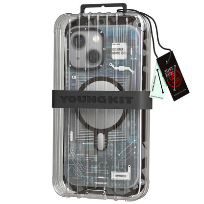 iPhone 14 Kılıf M-safe Şarj Özellikli YoungKit Technology Serisi Kılıf