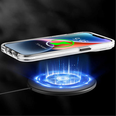 Apple iPhone 14 Kılıf Magsafe Şarj Özellikli Youngkit Water-Ink Serisi Kapak Siyah