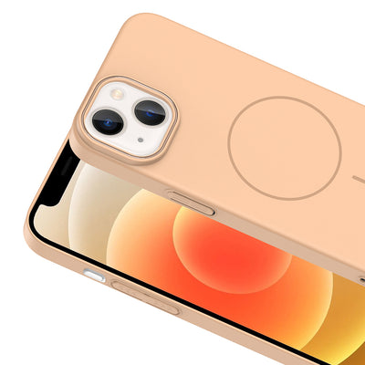 Apple iPhone 14 Kılıf M-safe Şarj Özellikli Zore Ruby Sert Kapak Lacivert