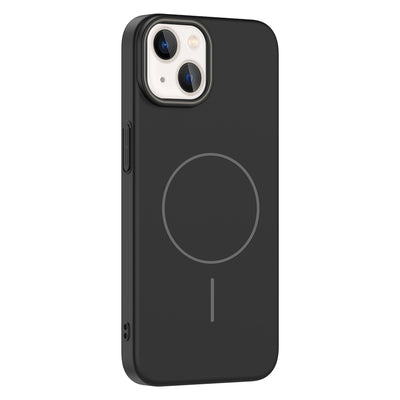 Apple iPhone 14 Kılıf M-safe Şarj Özellikli Zore Ruby Sert Kapak Lacivert
