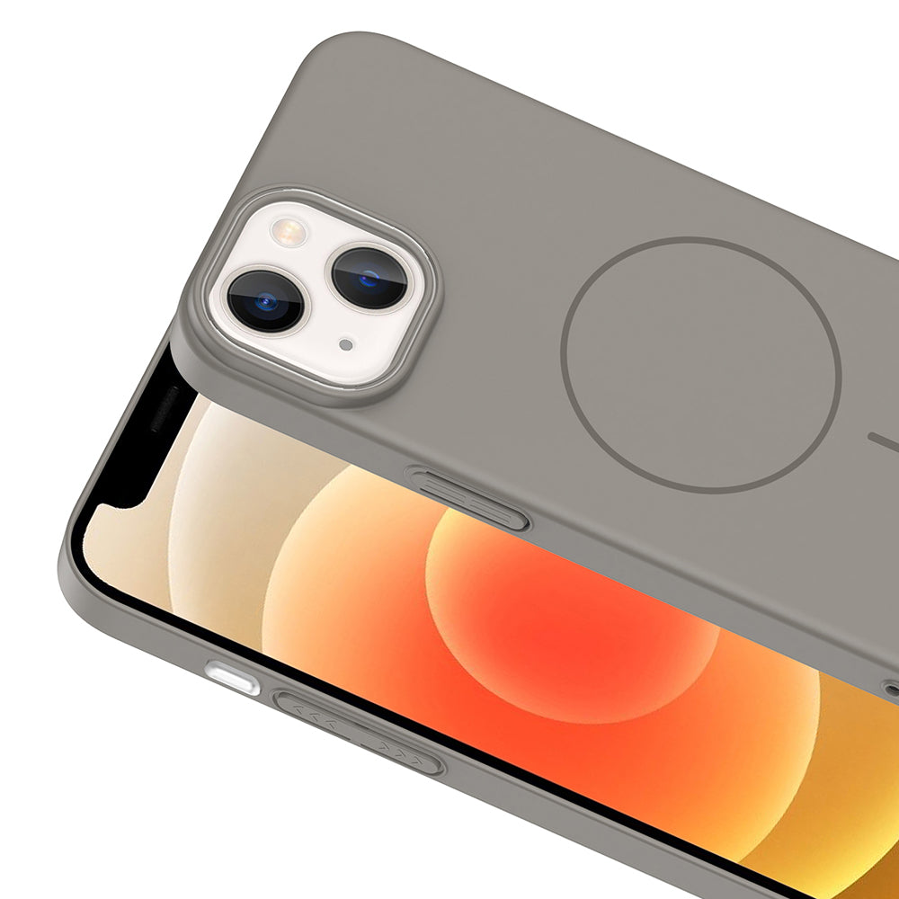 Apple iPhone 14 Kılıf M-safe Şarj Özellikli Zore Ruby Sert Kapak Lacivert