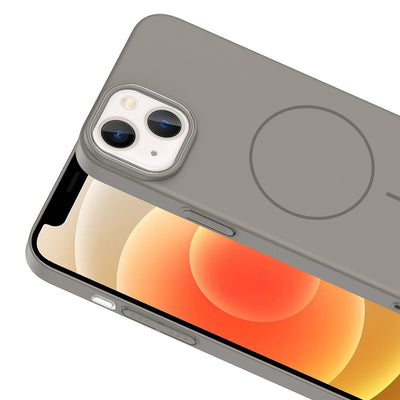 Apple iPhone 14 Kılıf M-safe Şarj Özellikli Zore Ruby Sert Kapak Lacivert