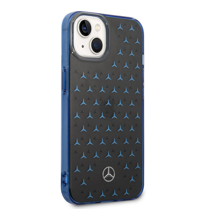 iPhone 14 Kılıf Mercedes Benz Çift Katmanlı Yıldız Desenli Dizayn Kılıf