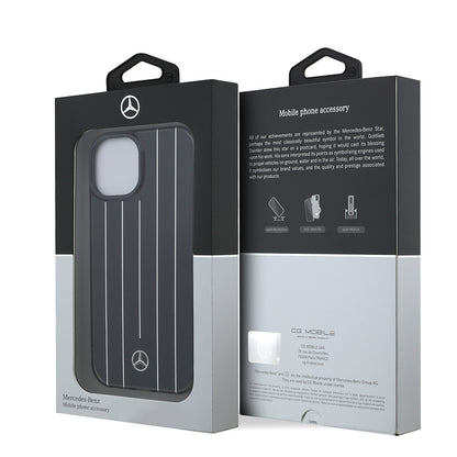 iPhone 14 Kılıf Mercedes Benz Orjinal Lisanslı New Urban 3 Sert PC Paralel Çizgi Desenli Kılıf