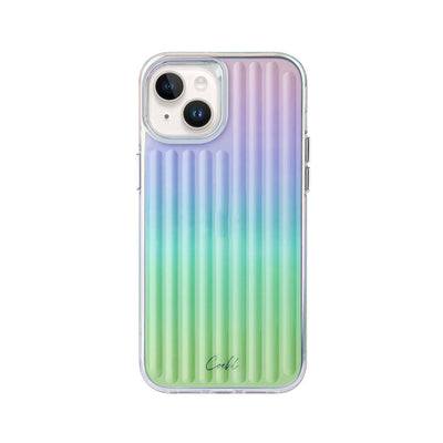 Apple iPhone 14 Kılıf Parlayan Arka Yüzey Coehl Linear Kapak Mor