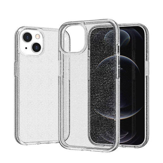 iPhone 14 Kılıf Parlayan Simli Şeffaf Zore Redos Kılıf