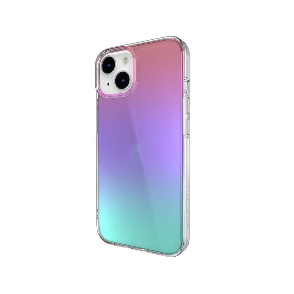 iPhone 14 Kılıf Renk Geçişli Kenarları Şeffaf Tasarımlı Lisanslı Switcheasy Crush Plus Kılıf