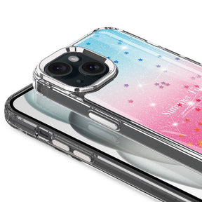 Apple iPhone 14 Kılıf Simli Desenli Parlak Zore Task Kapak