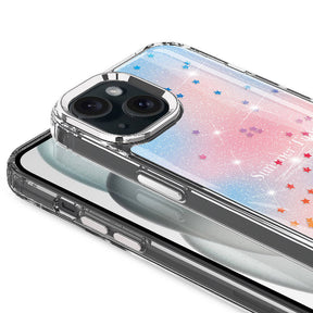 Apple iPhone 14 Kılıf Simli Desenli Parlak Zore Task Kapak