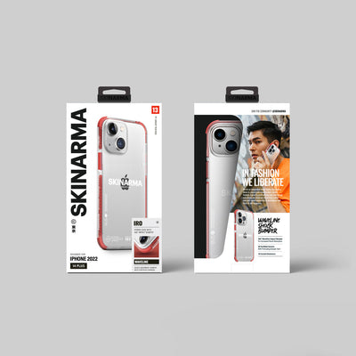 Apple iPhone 14 Kılıf SkinArma Şeffaf Airbag Tasarımlı Iro Kapak Kırmızı