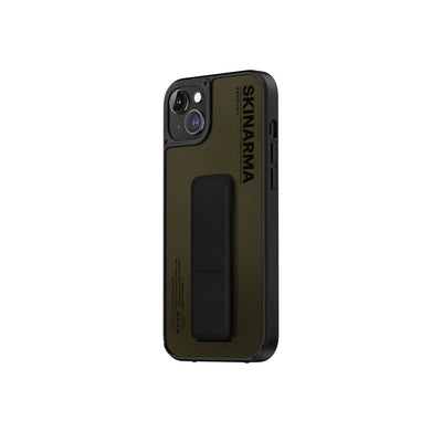 Apple iPhone 14 Kılıf SkinArma Standlı Deri Görünümlü Gyo Kapak Olive