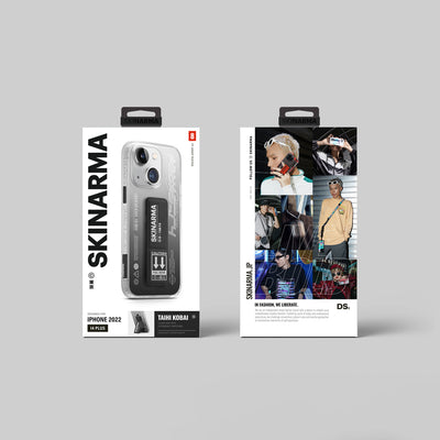 Apple iPhone 14 Kılıf SkinArma Standlı Şeffaf Tasarımlı Taihi Kobai Kapak Siyah