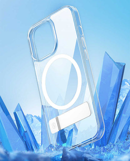 iPhone 14 Kılıf Standlı M-safe Wireless Şarj Özellikli Wiwu Aurora Serisi Kılıf