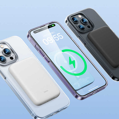 Apple iPhone 14 Kılıf Wireless Şarj Destekli Benks Magnetik Haze Kapak Mavi