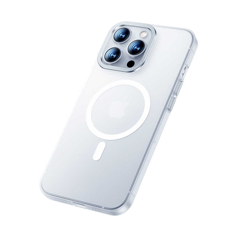 Apple iPhone 14 Kılıf Wireless Şarj Destekli Benks Magnetik Haze Kapak Mavi