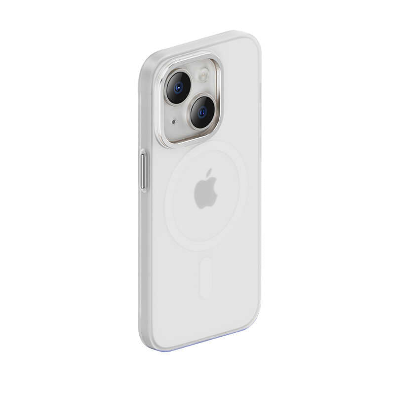 Apple iPhone 14 Kılıf Wireless Şarj Destekli Benks Yeni Seri Magnetik Haze Kapak Derin Mor