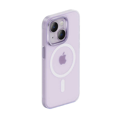 Apple iPhone 14 Kılıf Wireless Şarj Destekli Benks Yeni Seri Magnetik Haze Kapak Derin Mor