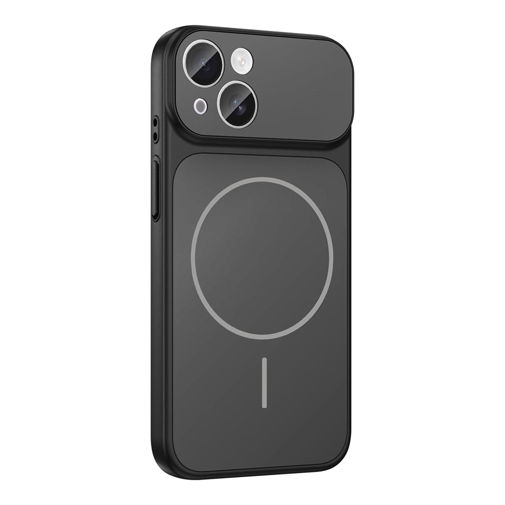 Apple iPhone 14 Kılıf Zore M-Safe Şarj Özellikli Kamera Korumalı Formen Kapak Gri