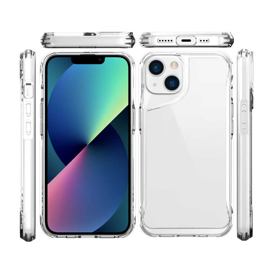 Apple iPhone 14 Kılıf Zore T-Max Kapak Renksiz