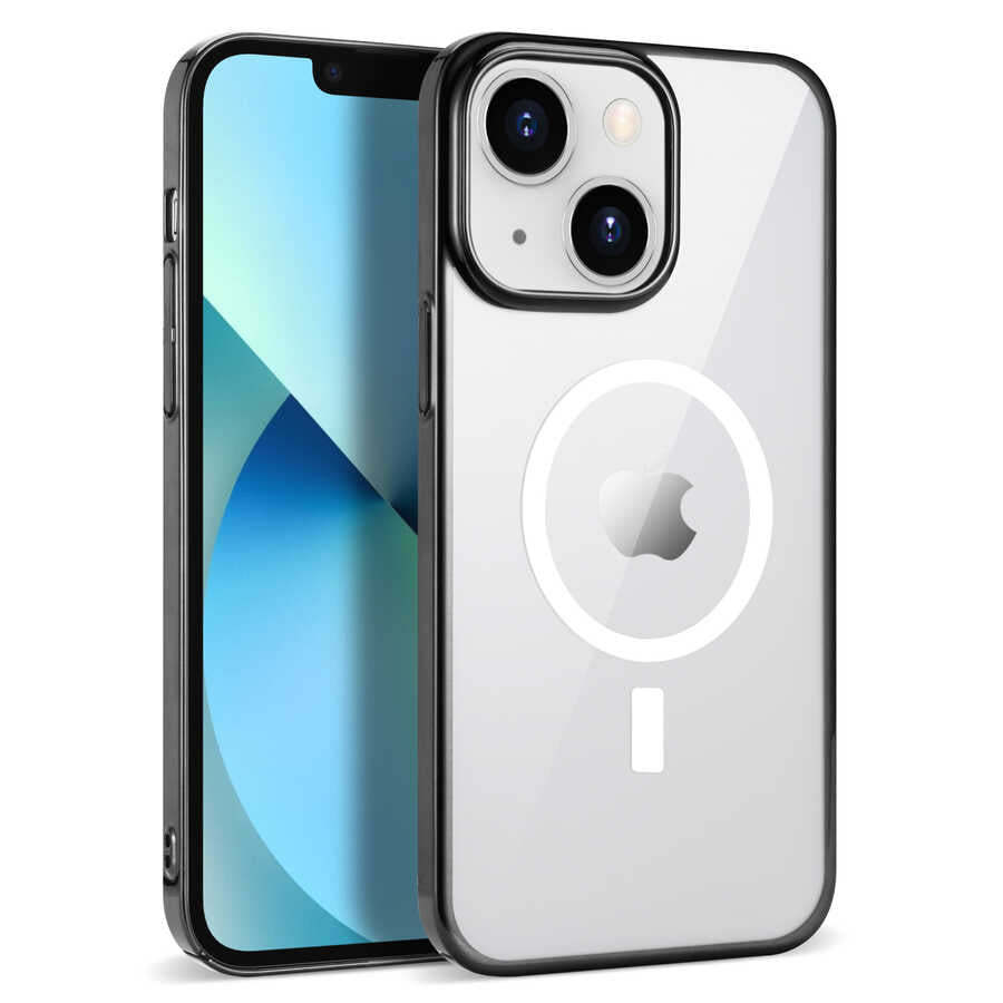 iPhone 14 Kılıf Zore Wireless Şarj Özellikli Pixel M-safe Kılıf