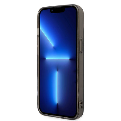 Apple iPhone 14 Plus Kılıf AMG Frosted Buzlu PC Karbon Dizayn Kapak Siyah