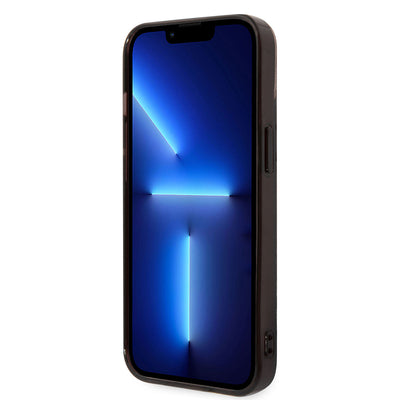 Apple iPhone 14 Plus Kılıf AMG Transparan Çift Katmanlı Karbon Dizayn II Kapak Siyah