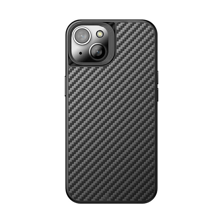 iPhone 14 Plus Kılıf Aramid Karbon Fiber M-safe Özellikli Wlons Radison Kılıf