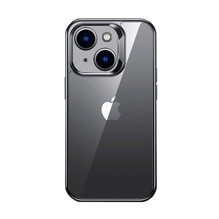 Apple iPhone 14 Plus Kılıf Benks Electroplating TPU Kapak Ekran Koruyucu Hediyeli Siyah