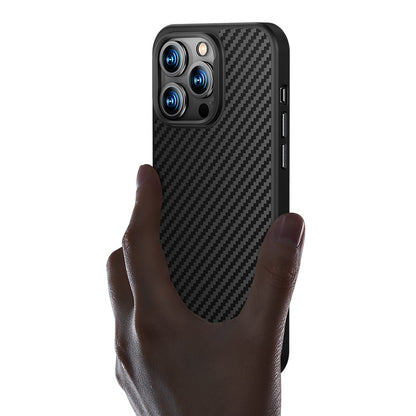 iPhone 14 Plus Kılıf Karbon Fiber M-safe Şarj Özellikli Benks Hybrid ArmorPro 1500D Kevlar Kılıf