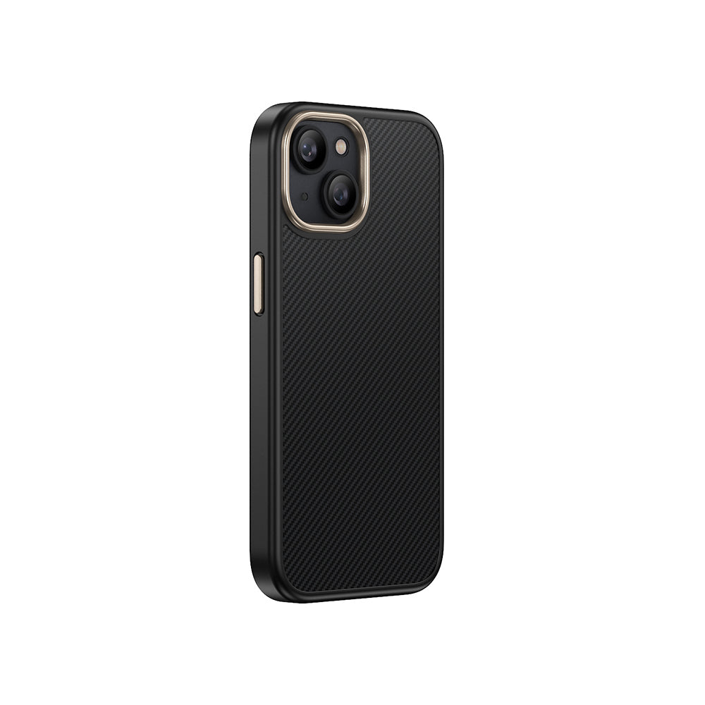 Apple iPhone 14 Plus Kılıf M-safe Şarj Özellikli Karbon Fiber Görünümlü Zore Antina Kapak Siyah-Yeşil