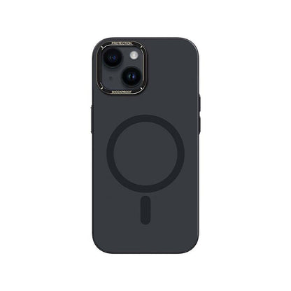 iPhone 14 Plus Kılıf M-safe Şarj Özellikli Metal Kamera Çerçeveli Recci Glaze Serisi Kılıf