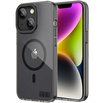 Apple iPhone 14 Plus Kılıf Magsafe Şarj Özellikli Youngkit Coloured Glaze Serisi Kapak Siyah